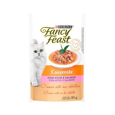 Ração Fancy Feast Sachê para Gatos Adultos sabor Casserole Atum & Salmão 