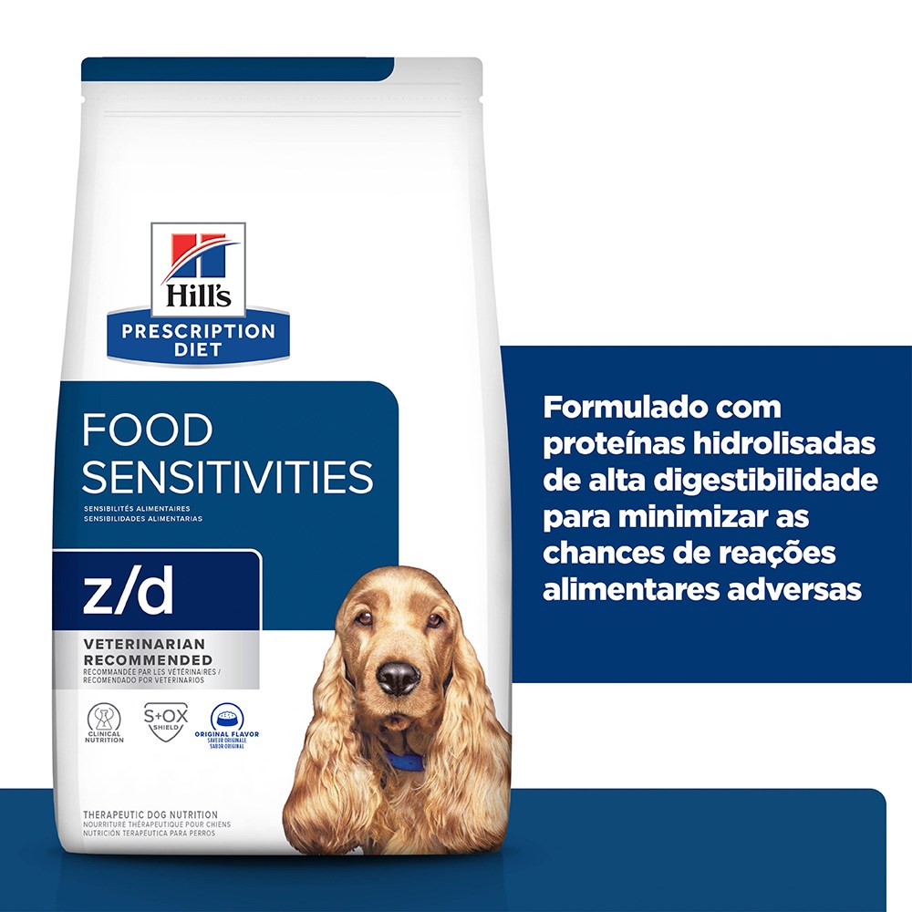 Ração Hill's Prescription Diet Z/D para Cães Adultos - Alergias Alimentares e da Pele