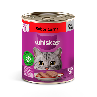 Ração Úmida Whiskas para Gatos Adultos Sabor Carne 290g