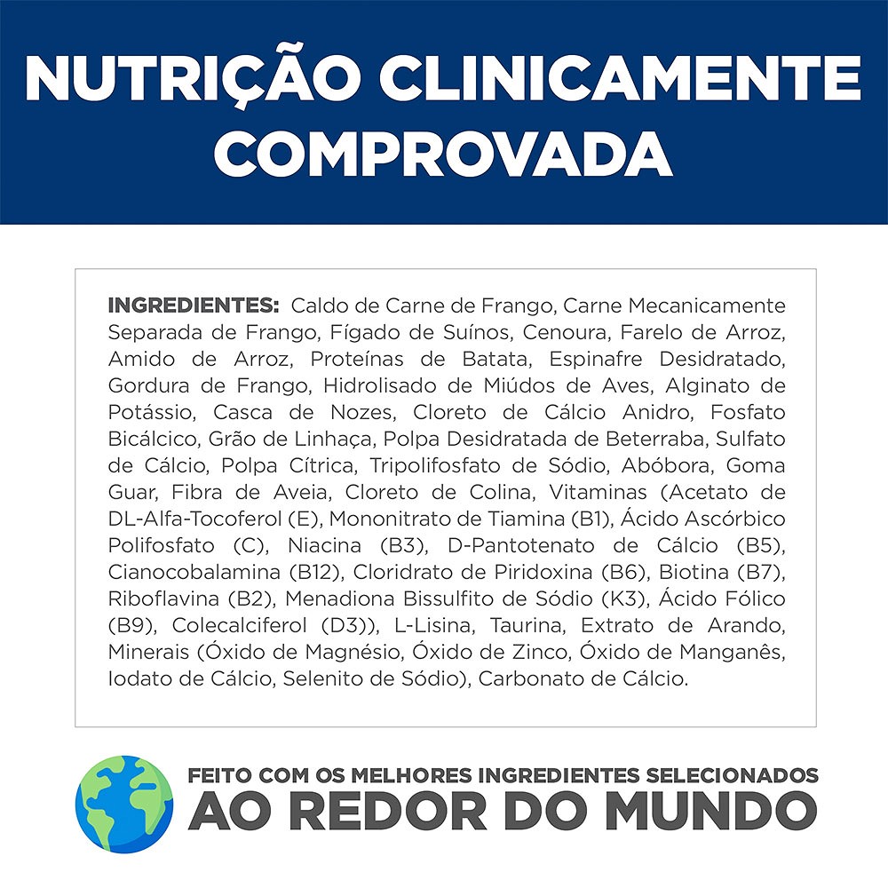 Ração Úmida Hill's Science Diet Digestão Perfeita para Gatos Adultos sabor Frango e Vegetais