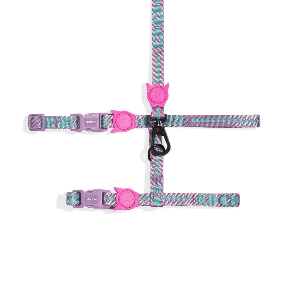 Peitoral com Guia para Gatos Jacquard Aura