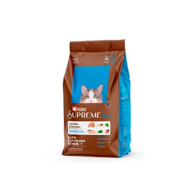Ração Quatree Supreme para Gatos Sênior +7 Sabor Salmão e Frango 10,1kg