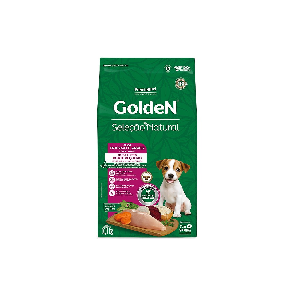Ração Golden Seleção Natural Mini Bits para Cães de Pequeno Porte