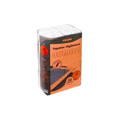 Tapete Higiênico Fresh Pads Jumbo Carvão M para Cães 30 unidades