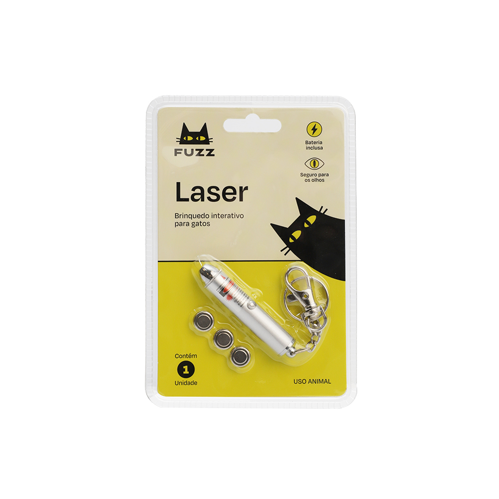 Brinquedo Fuzz para Gatos Laser Cinza