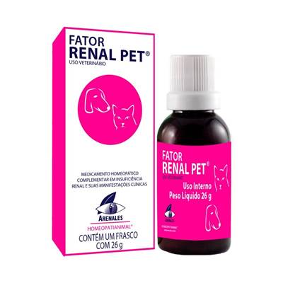 Medicamento Homeopático Fator Renal Pet Arenales 26g