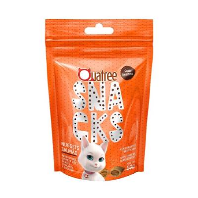 Snacks Nuggets Quatree Saúde Intestinal para Gatos 60g