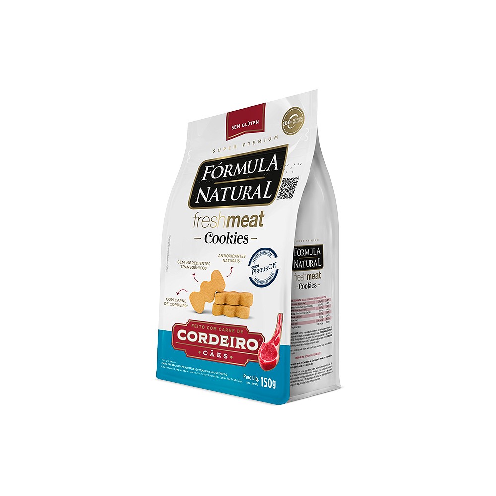 Biscoito Fórmula Natural Fresh Meat Cookie para Cães Adultos sabor Cordeiro