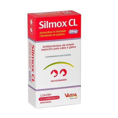 Antibacteriano Silmox CL para Cães e Gatos 50mg