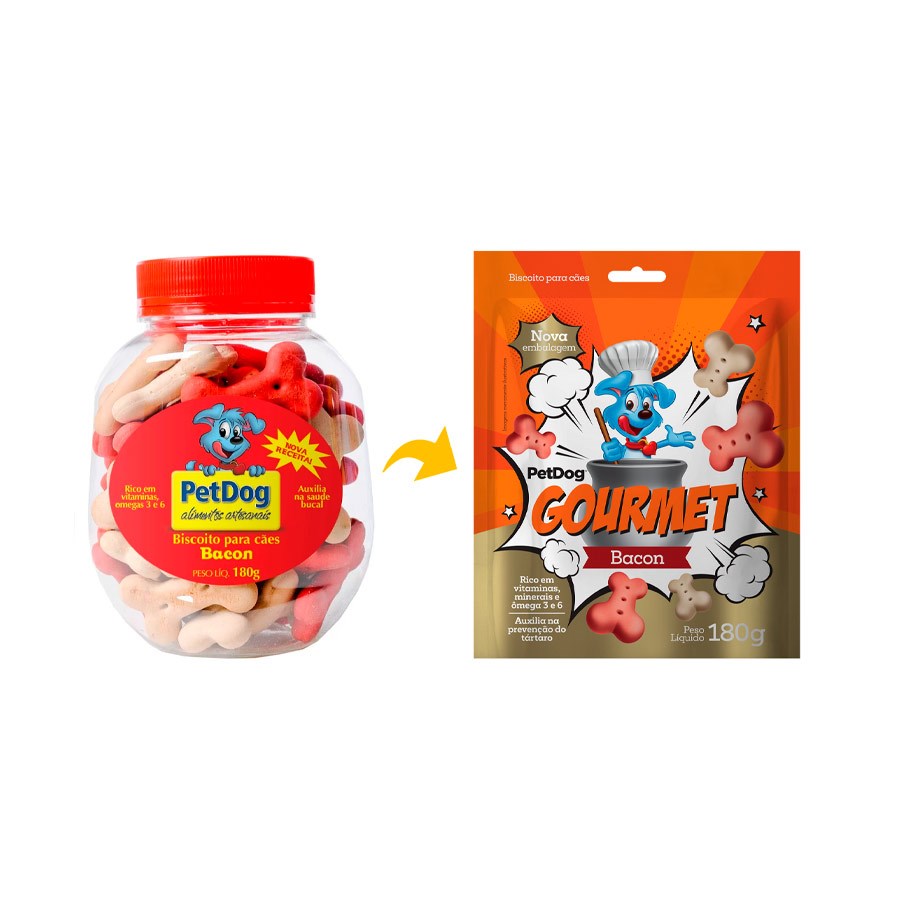 Biscoito Petdog Gourmet sabor Bacon