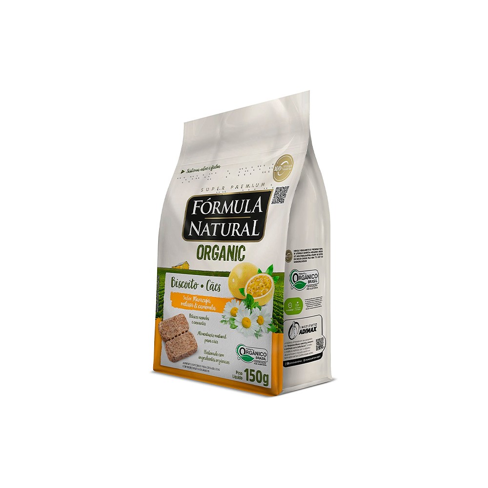 Biscoito Fórmula Natural Organic Maracujá para Cães Adultos 