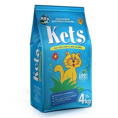 Areia Higiênica Kets para Gatos 20kg