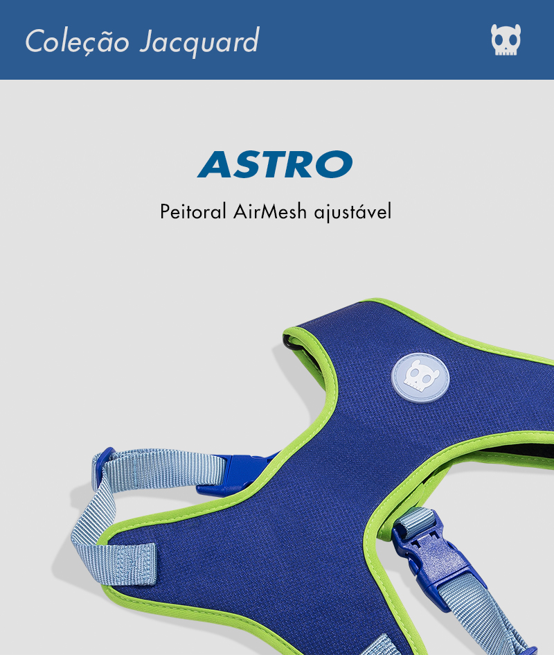Peitoral para Cachorros Air Mesh Ajustável Jacquard Astro