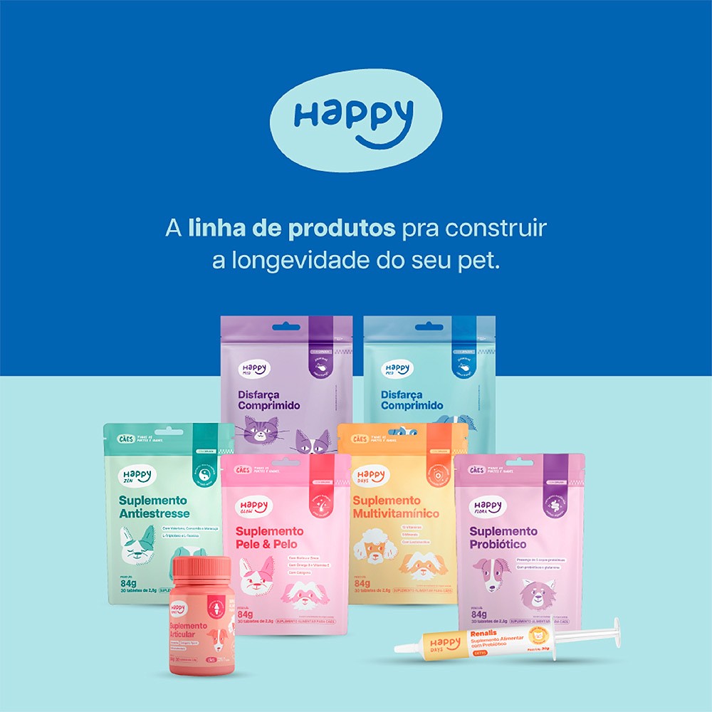Suplemento Happy Zen Antiestresse para Cães 