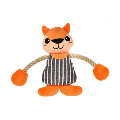Brinquedo Chalesco Raposa com Corda para Cães e Gatos U