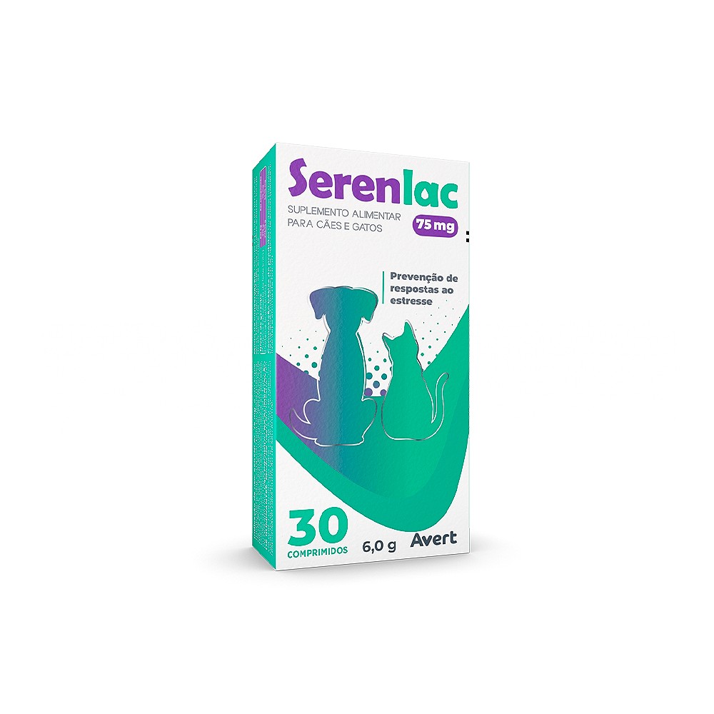 Suplemento Avert Serenlac para Cães e Gatos 75mg
