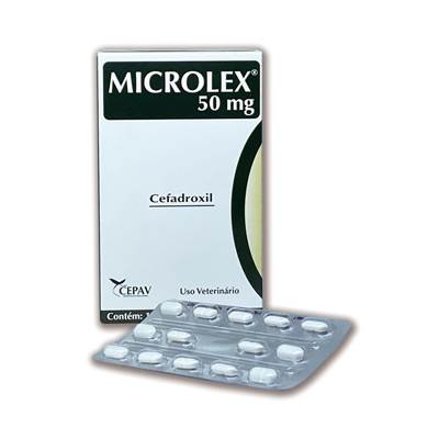 Antibiótico Microlex 50 Mg para Cães e Gatos 50mg