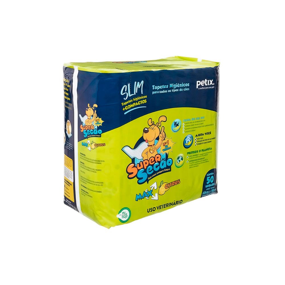Tapete Higiênico Super Secão Max Citrus Slim para Cães