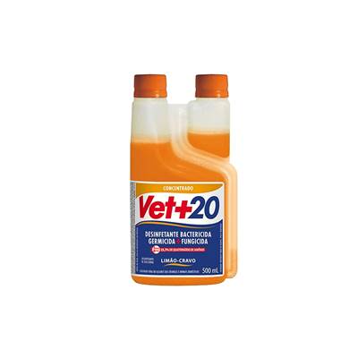 Desinfetante Concentrado Vet+20 Limão e Cravo 500ml 500ml