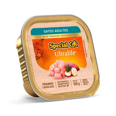 Ração Úmida Special Cat para Gatos Adultos Sabor Patê de Frango 100g