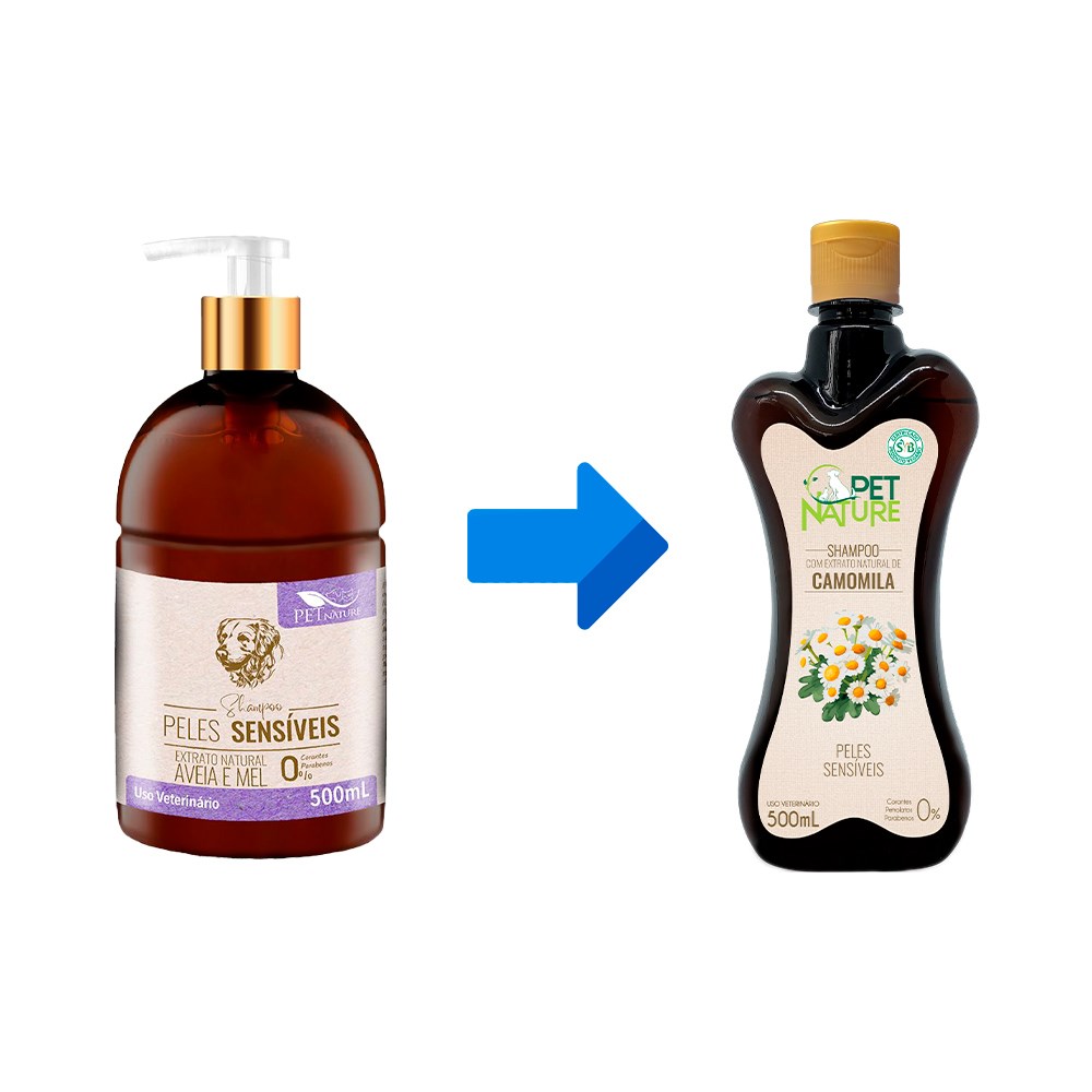 Shampoo PetNature Peles Sensíveis para Cães e Gatos 