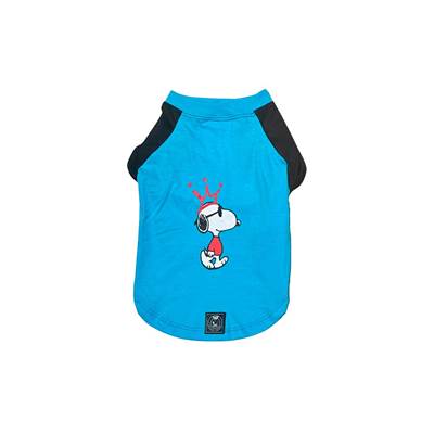 Camiseta Zooz Pets Snoopy King Azul para Cães PP