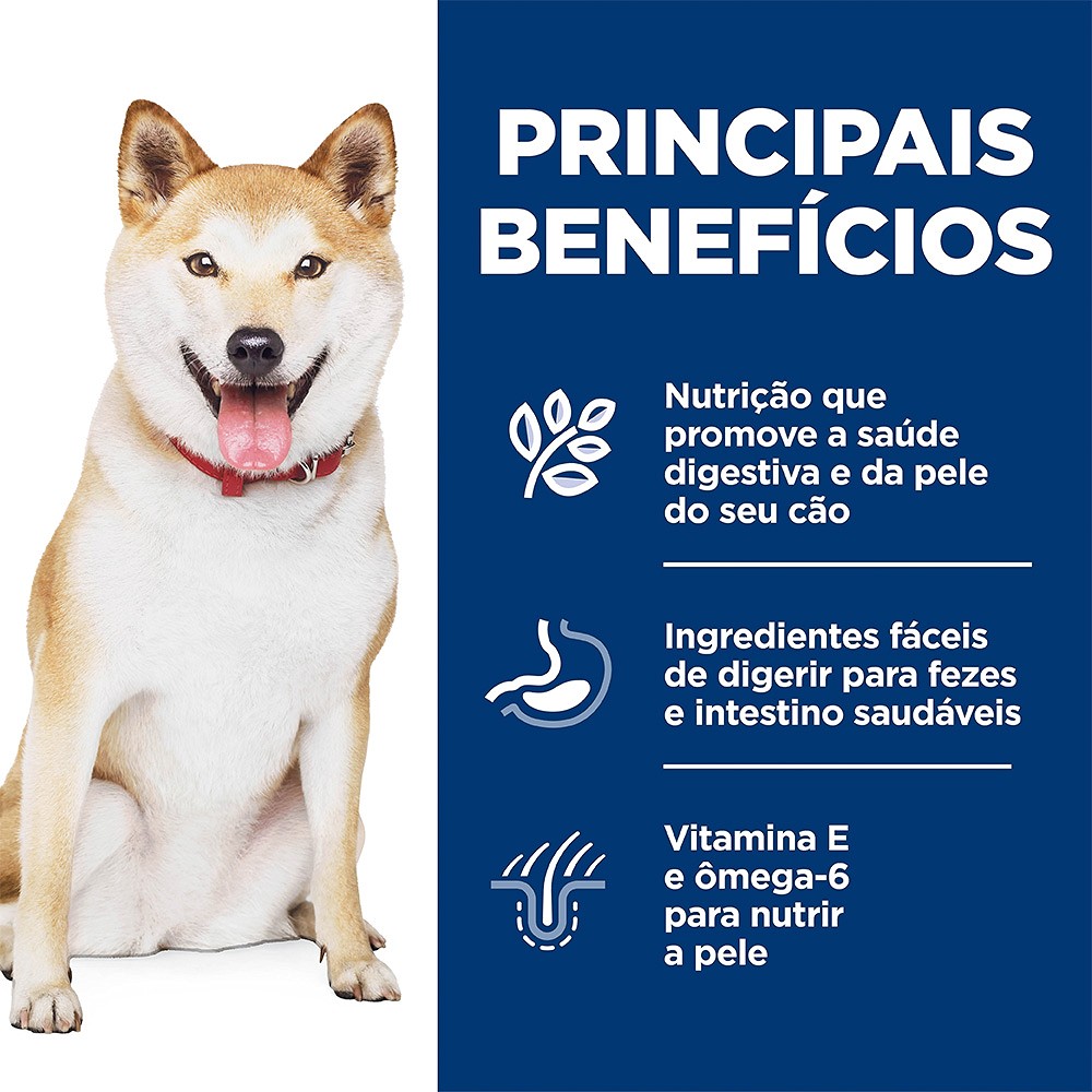 Ração Hill's Science Diet Pele Sensível para Cães Adultos com Proteína Sustentável