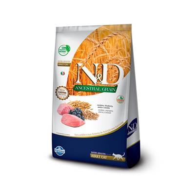 Ração N&D Ancestral para Gatos Adultos sabor Cordeiro 1,5kg