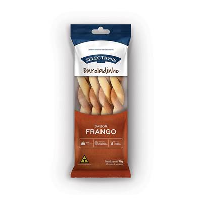 Snack Selections For Pets Enroladinho Sabor Frango para Cães 70g