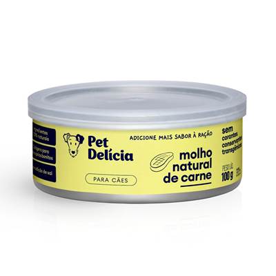 Molho Natural Pet Delícia sabor Carne para Cães 100g