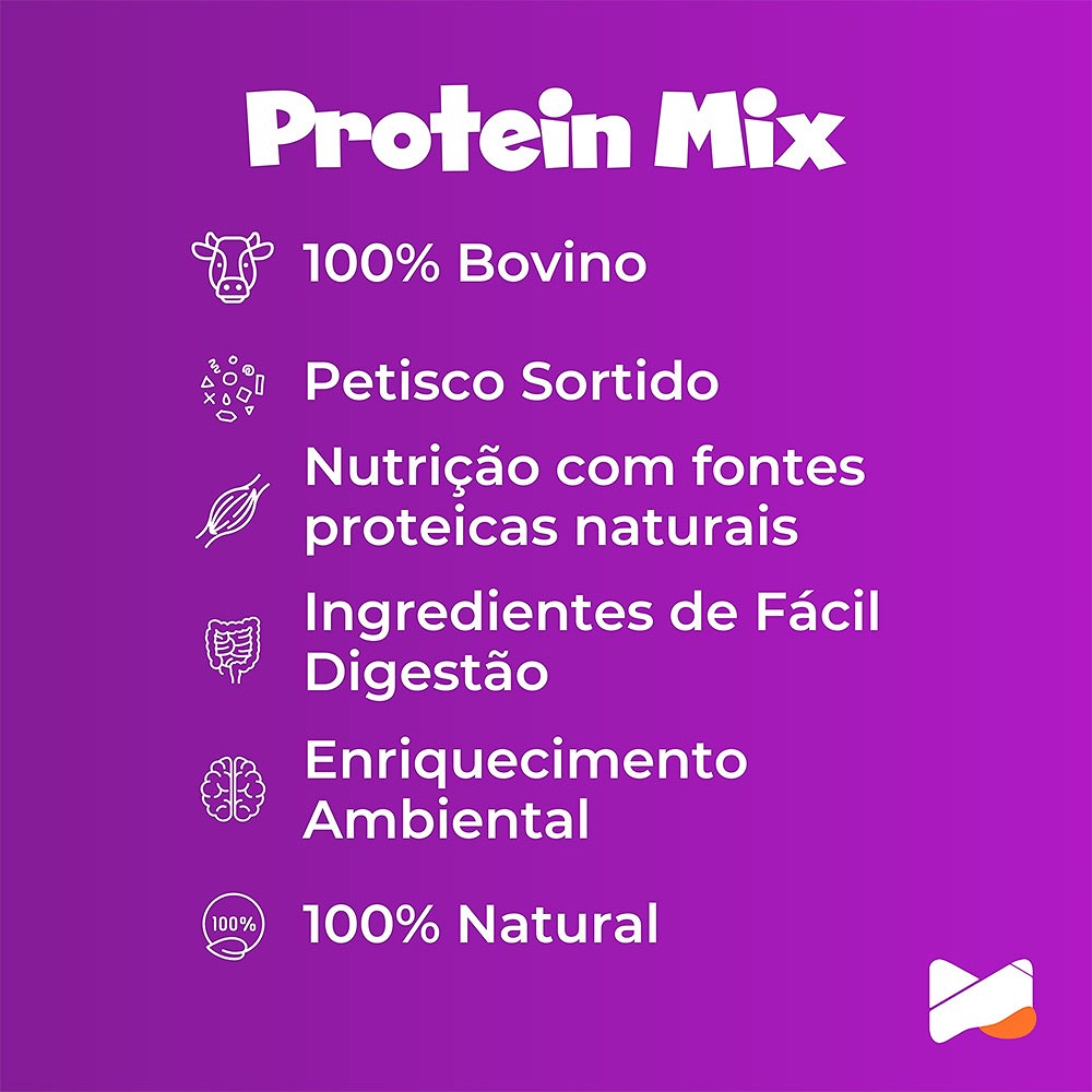 Osso Umami Protein Mix Bovino Desidratado Natural para Cães