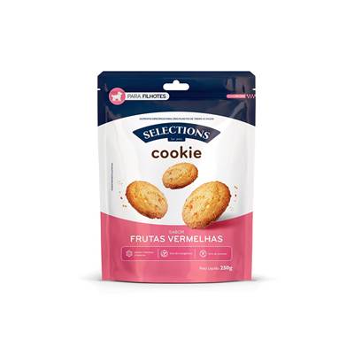 Cookie Selections For Pets Sabor Frutas Vermelhas para Cães Filhotes 250g