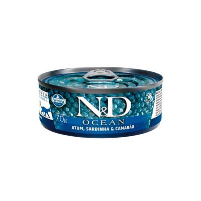 Ração N&D Ocean para Gatos Adultos sabor Badejo, Sardinha e Camarão 80g