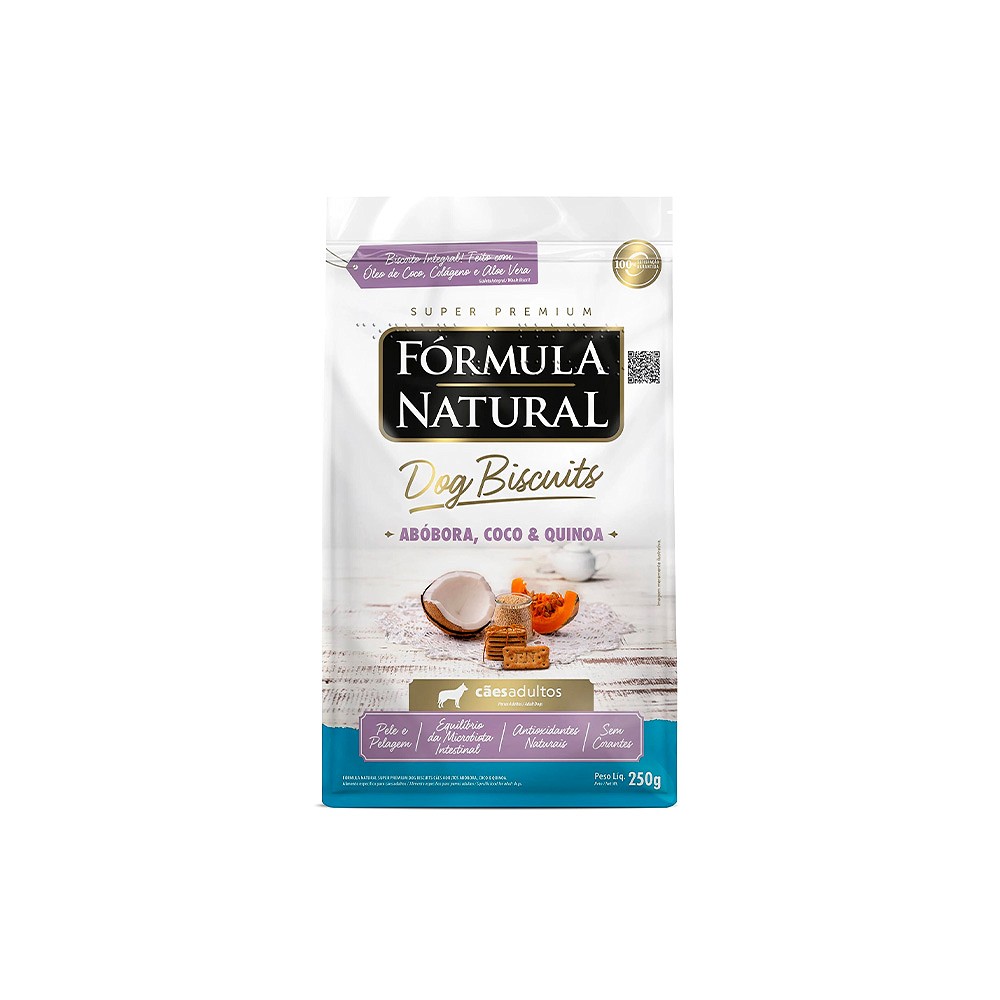 Biscoito Fórmula Natural Dog Biscuits para Cães Adultos sabor Abóbora
