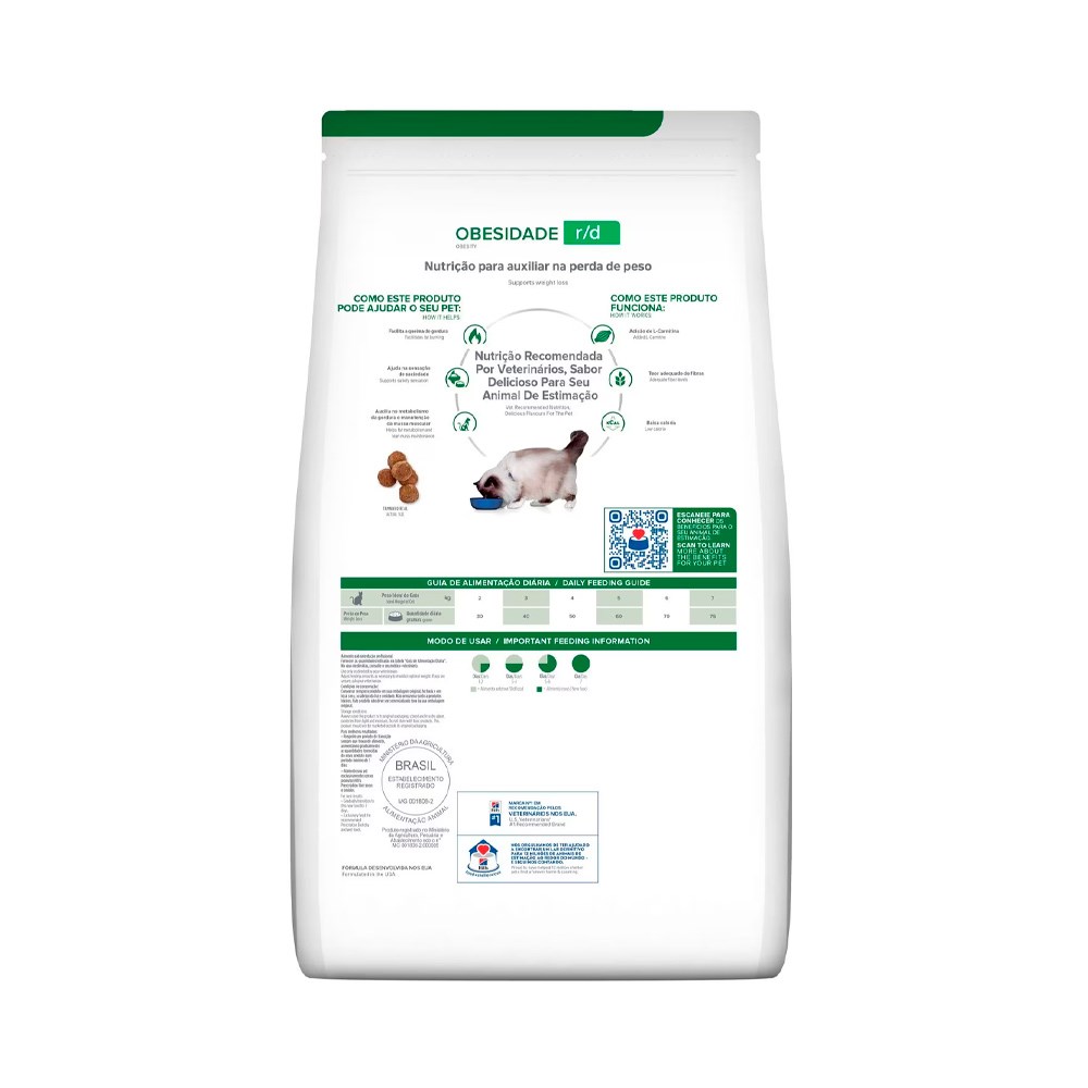 Ração Hills Prescription Diet R/D Redução de Peso para Gatos Adultos Obesos