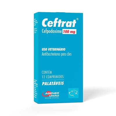Antibacteriano Agener União Ceftrat para Cães - 12 Comprimidos 200mg