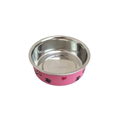 Comedouro GermanHart Tigela Inox Cutie Rosa para Cães P