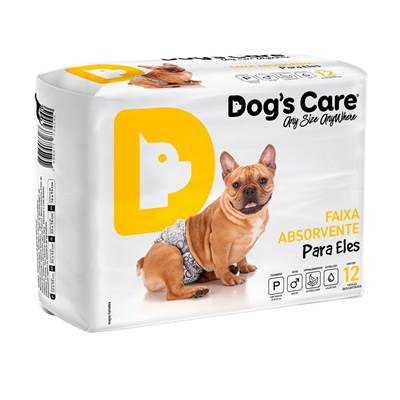 Fralda Descartável Dog's Care para Machos - 12 Unidades G