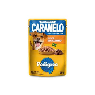 Ração Úmida Pedigree Caramelo para Cães Adultos sabor Picadinho