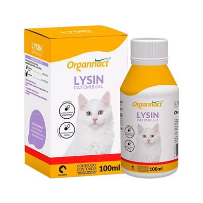 Suplemento Organnact Lysin Cat Emulgel para Gatos