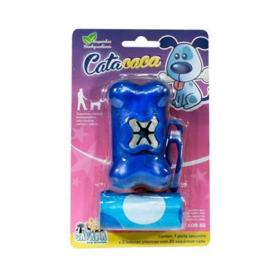 Kit Cata Caca Savana Azul para Cães U