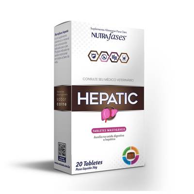 Suplemento Alimentar Nutrafases Hepatic para Cães 20 tabletes