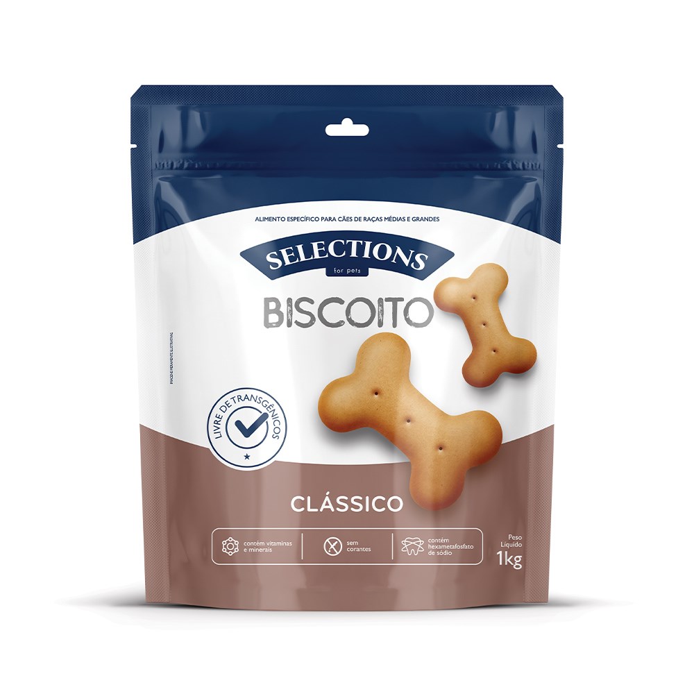 Biscoito Selections For Pets Clássico para Cães Adultos