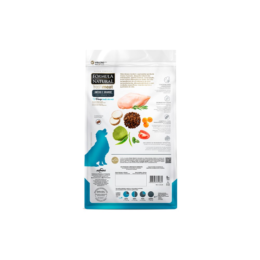Ração Fórmula Natural Fresh Meat para Cães Sênior de Porte Médio e Grande