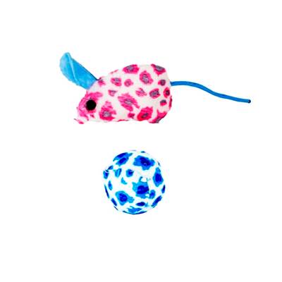 Brinquedo Pawise Rato e Bola para Gatos - Cores Sortidas U