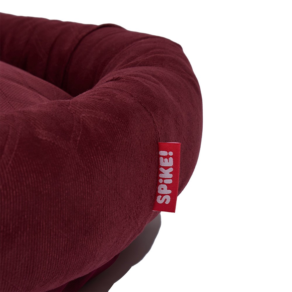 Cama Spike Velvet Redonda Vinho para Cães e Gatos