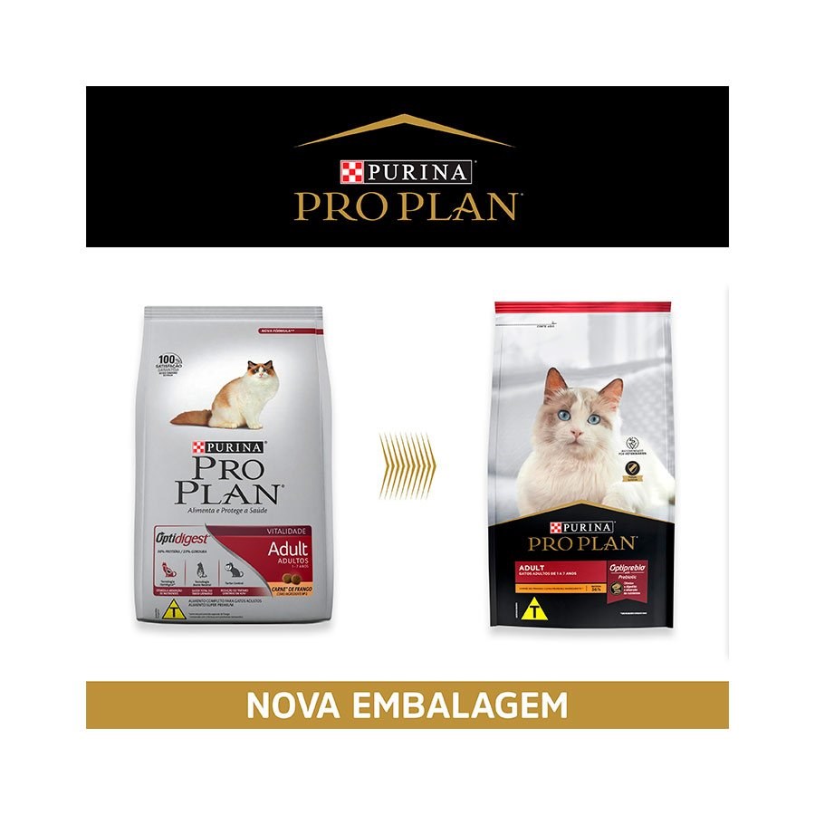 Ração Pro Plan Adult para Gatos Adultos sabor Frango & Arroz