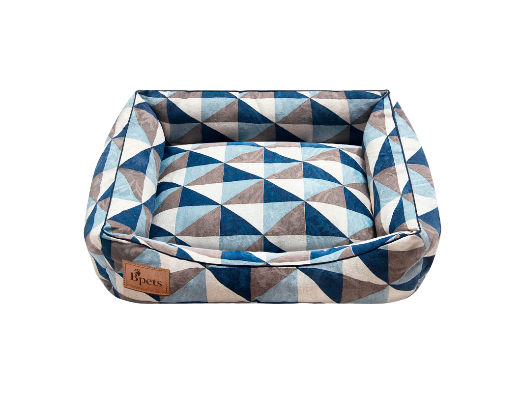 Cama Bpets Geométrica Azul Royal para Cães e Gatos