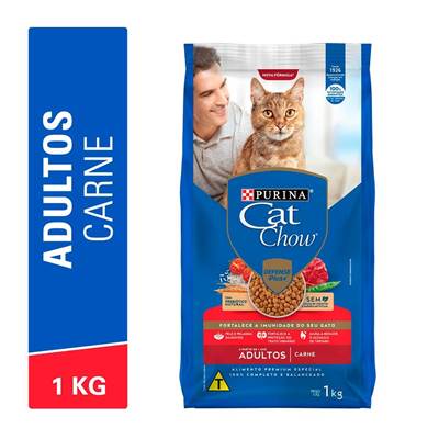 Ração Cat Chow para Gatos Adultos sabor Carne 1kg