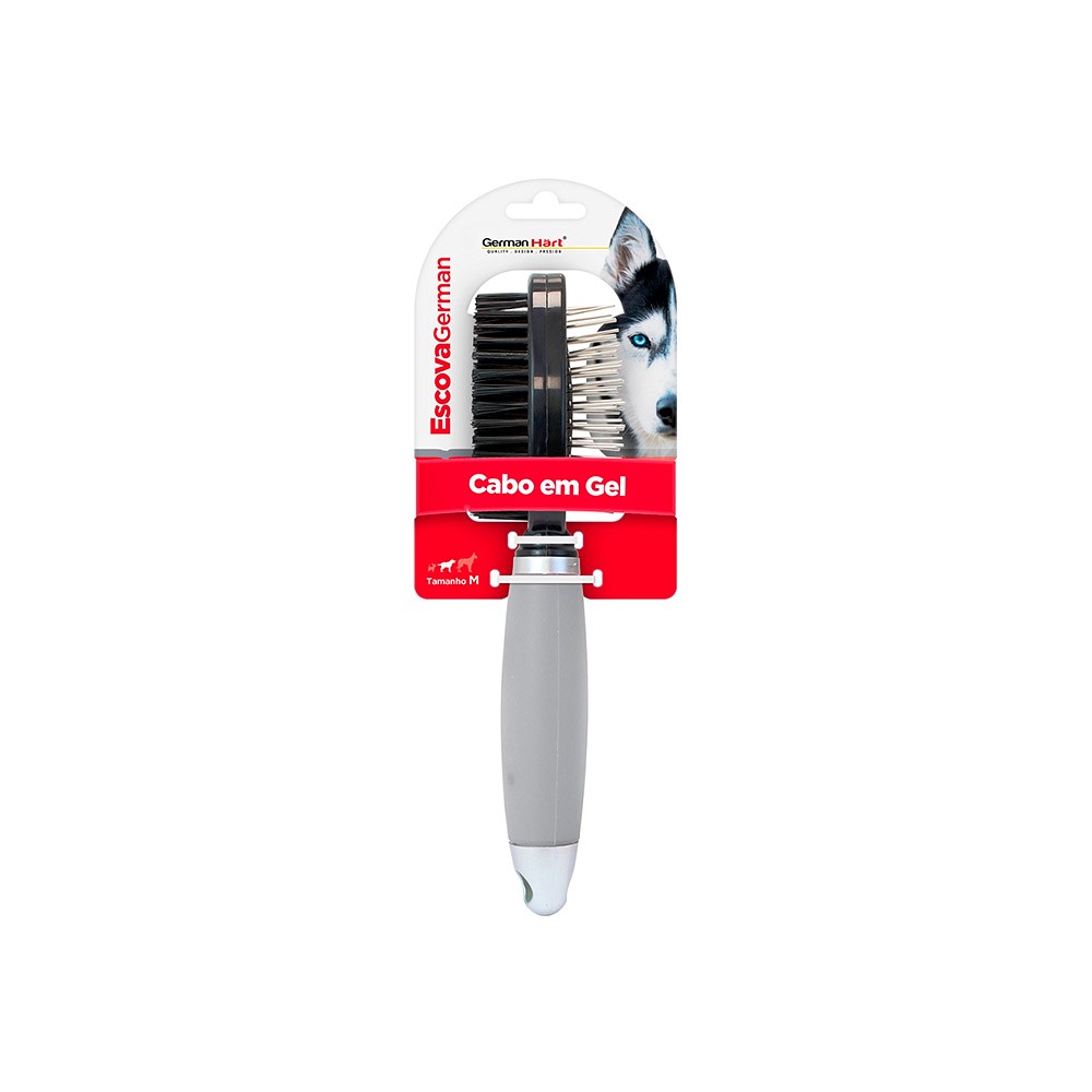 Escova Gel para Cães e Gatos Germanhart Dupla
